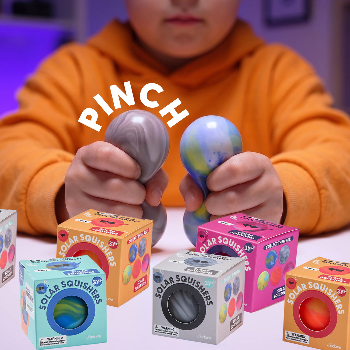 J'adore Solar Squishers Sensory Squishy Toy - Assorted Colours (1 Piece, Random Selection)