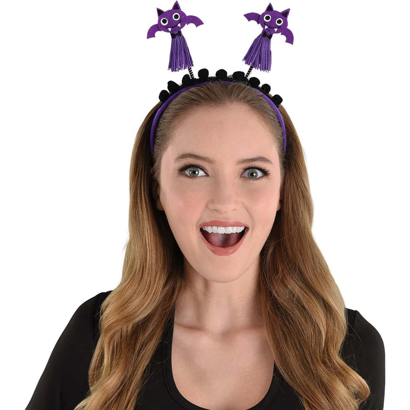 Amscan Flying Tassel Bat Halloween Head Bopper  Spooky Bat Headband Costume Accessory for Parties