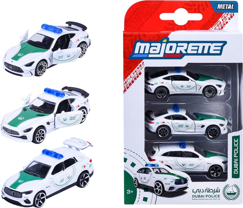Majorette Dubai Police Die-cast Mercdes 3 Pack 1:64