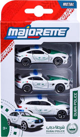 Majorette Dubai Police Die-cast Mercdes 3 Pack 1:64