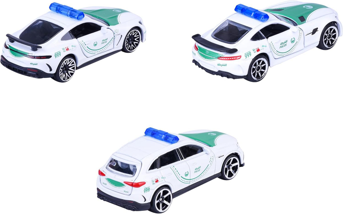 Majorette Dubai Police Die-cast Mercdes 3 Pack 1:64