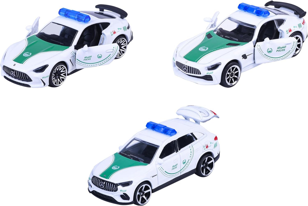 Majorette Dubai Police Die-cast Mercdes 3 Pack 1:64