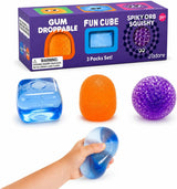 J'adore Sensory Squishy 3-Pack Set - Assorted Fidget & Stress Relief Toys