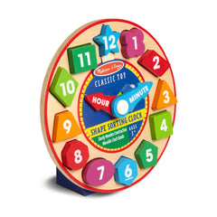 Melissa & Doug Shape Sorting Clock - Wooden Educational Toy