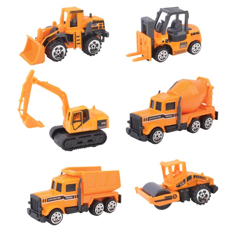 Power Joy Vroom Vroom Premium Construction 6-in-1 Die-Cast Set Toy Vehicles