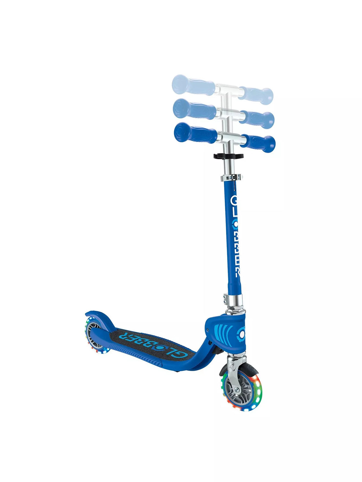 Globber Flow Foldable Junior Lights 2-Wheel Scooter Navy Blue for Kids 3+