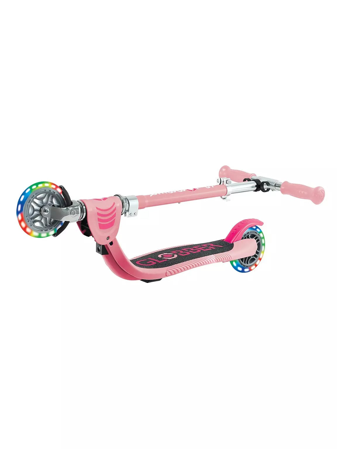 Globber Flow Foldable Junior Lights 2 Wheels Scooter Ride-On Pastel Pink