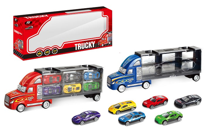 Power Joy Vroom Vroom DC Trucky 6-Piece Mini Car Set Assorted Colours, Random Selection