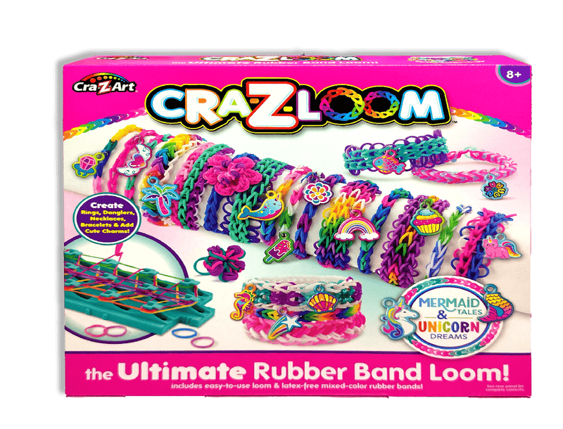 Cra-Z-Loom Ultimate Rubber Band Loom - Mermaid & Unicorn Bracelet Craft Kit for Kids