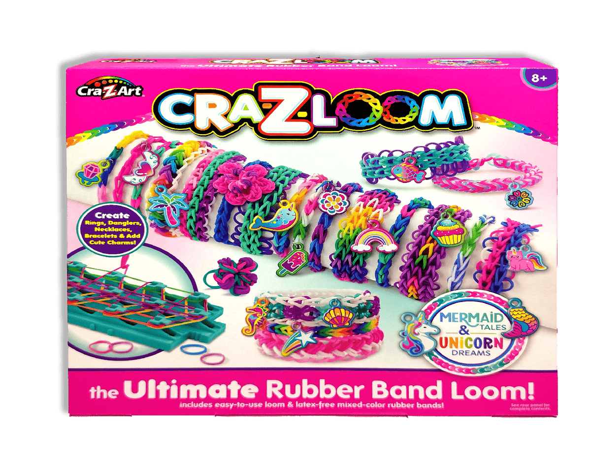 Cra-Z-Loom Ultimate Rubber Band Loom - Mermaid & Unicorn Bracelet Craft Kit for Kids