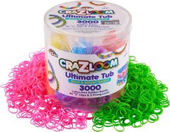 Cra-Z-Loom Ultimate Tub 3000-Piece Rubber Band Bracelet Making Kit for Kids