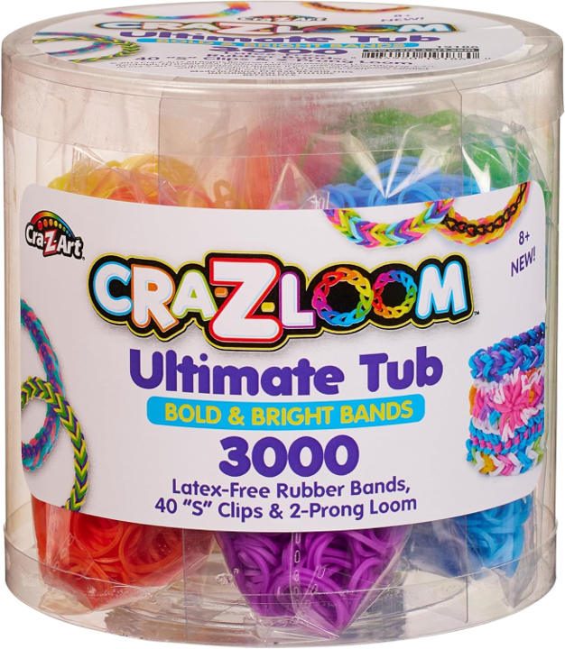 Cra-Z-Loom Ultimate Tub 3000-Piece Rubber Band Bracelet Making Kit for Kids