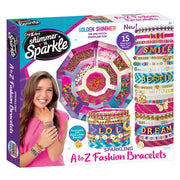 Shimmer â€˜n Sparkle Sparkling A-Z Fashion Bracelet Making Kit with Alphabet Beads for Kids