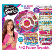 Shimmer â€˜n Sparkle Sparkling A-Z Fashion Bracelet Making Kit with Alphabet Beads for Kids