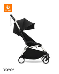 Stokke YOYO³ Stroller White Frame 6+ Bundle - Black