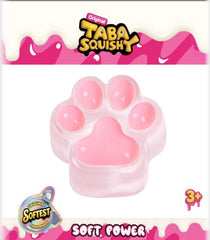 Taba Squishy Transparent Pink Paw - Soft Sensory Fidget Toy for Kids