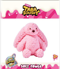 Taba Squishy Plush Lop-Eared Bunny Pink - Soft Sensory Toy for Kids