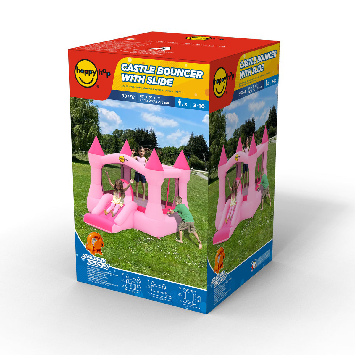 Happy Hop Castle Bounce House with Slide 365 x 265 x 215 cm