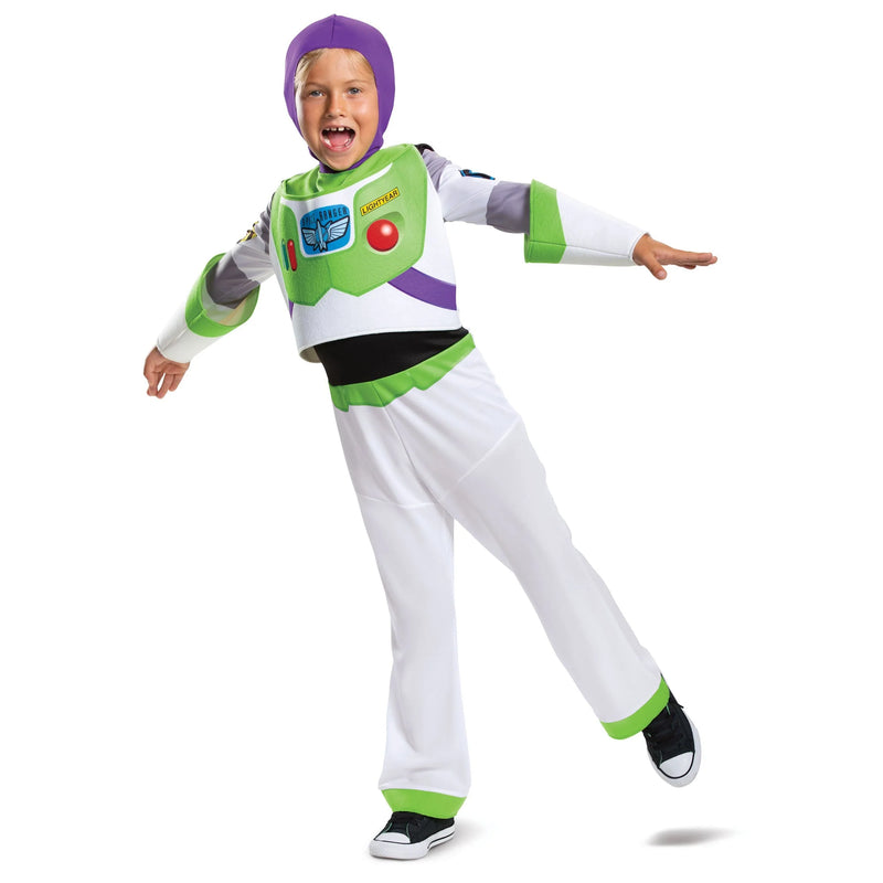 Disney Pixar Toy Story Buzz Lightyear Costume for Kids Space Ranger Fancy Dress Outfit, 7–8 Years