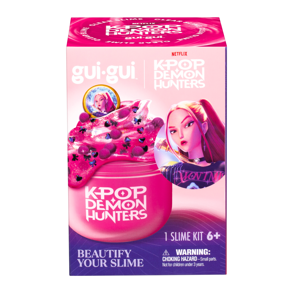 Gui Gui K-Pop Demon Hunters Slime Collectible Single Pack for Kids, Assorted Colours