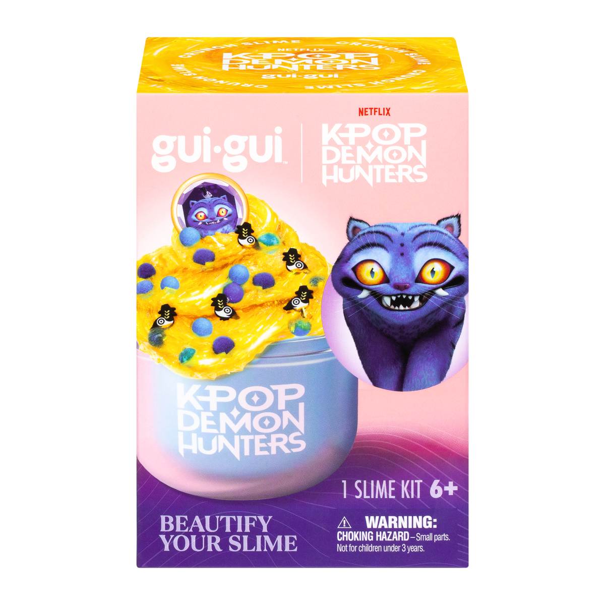 Gui Gui K-Pop Demon Hunters Slime Collectible Single Pack for Kids, Assorted Colours