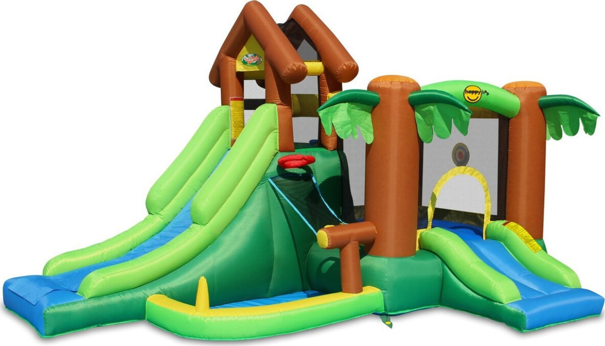 Happy Hop Forest Bounce House with 2 Slides & Ball Pit 400 x 285 x 230 cm