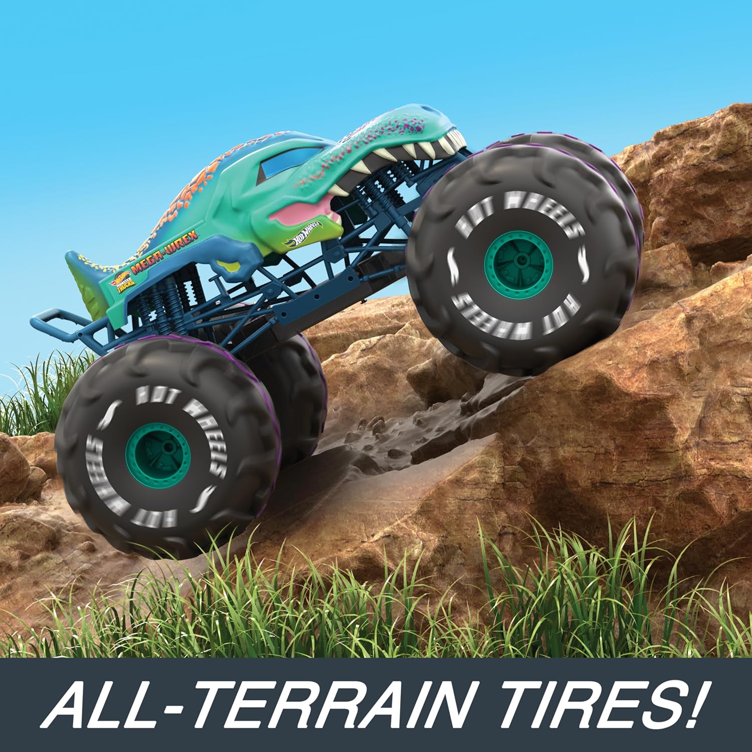 Hot Wheels RC 1:6  Monster Trucks Mega Battery Operated