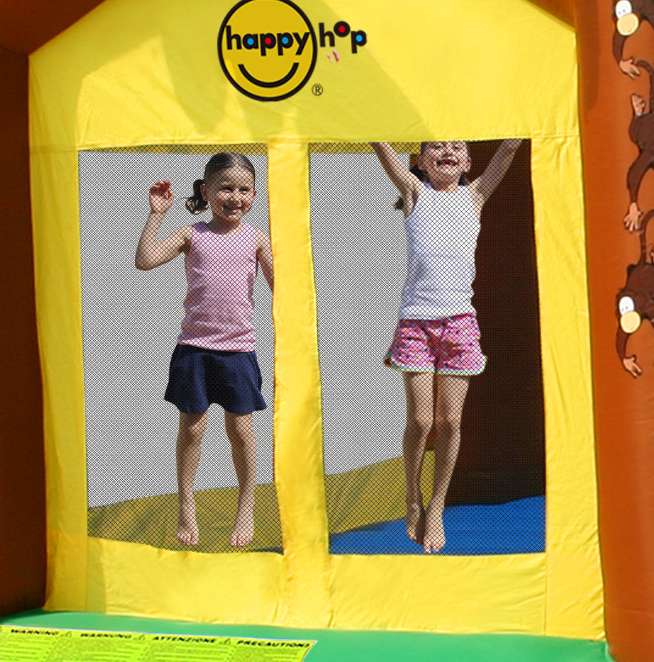 Happy Hop Jungle Climb & Slide Bounce House 390 x 330 x 270 cm