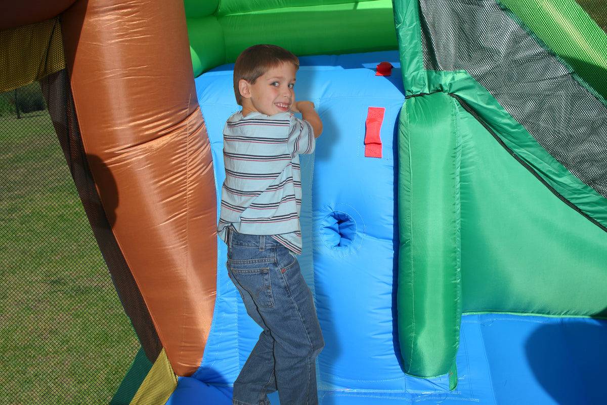 Happy Hop Jungle Climb & Slide Bounce House 390 x 330 x 270 cm