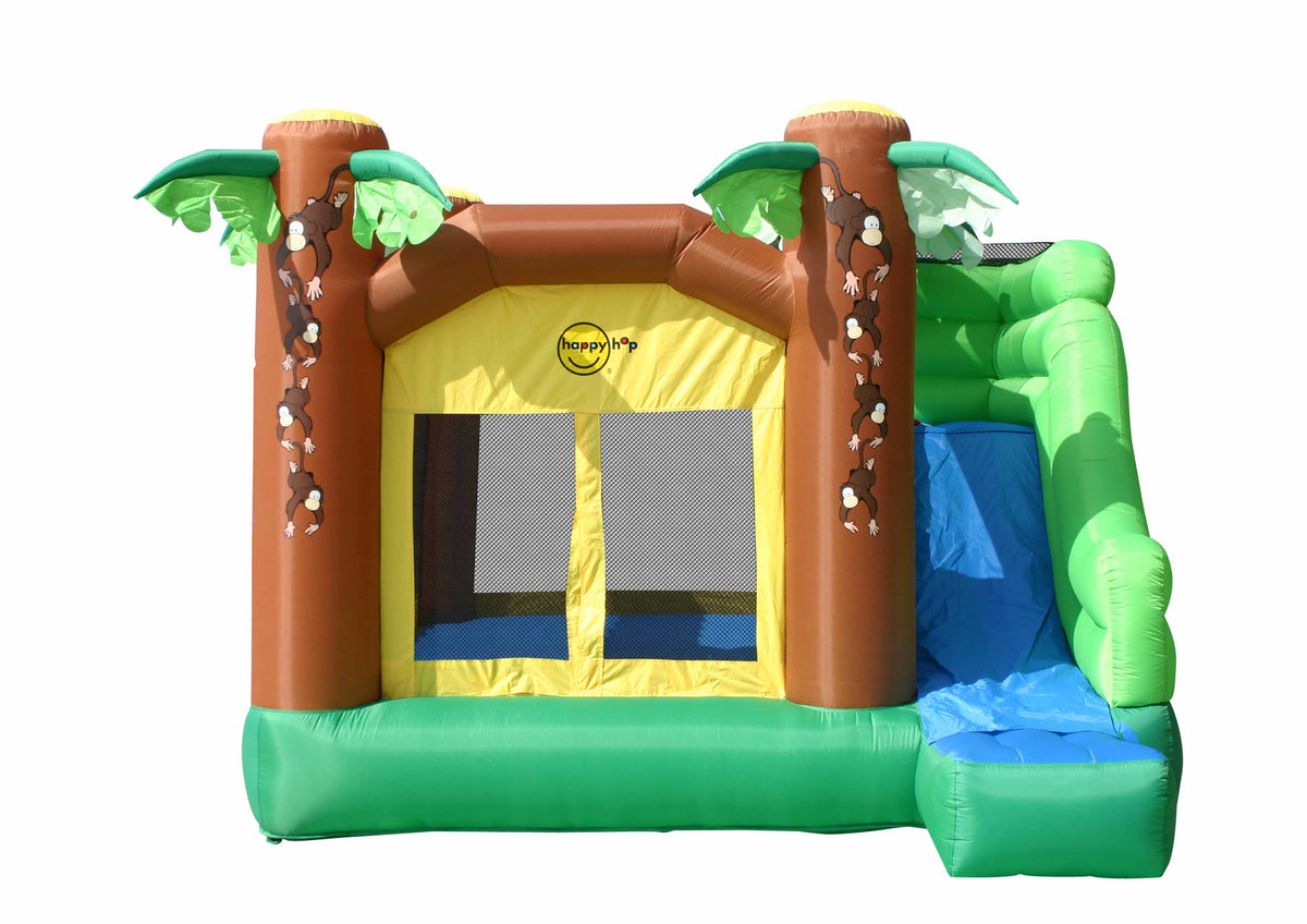 Happy Hop Jungle Climb & Slide Bounce House 390 x 330 x 270 cm