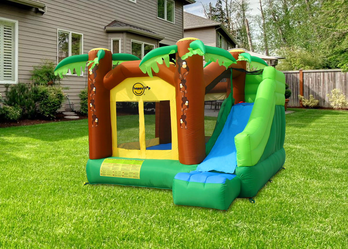 Happy Hop Jungle Climb & Slide Bounce House 390 x 330 x 270 cm