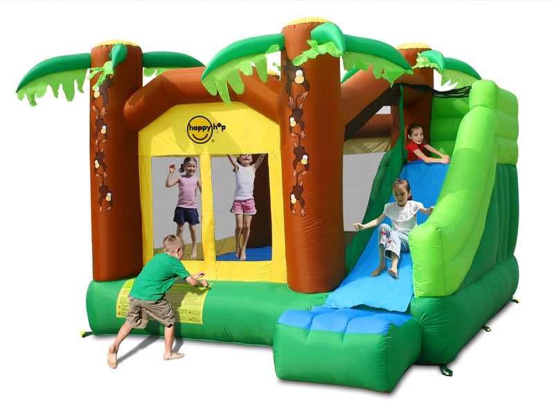 Happy Hop Jungle Climb & Slide Bounce House 390 x 330 x 270 cm