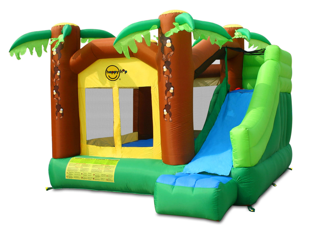 Happy Hop Jungle Climb & Slide Bounce House 390 x 330 x 270 cm