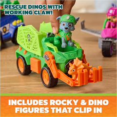 Paw Patrol: The Dino Movie Rocky’s Dino Rescue Recycler Vehicle with Rocky & Dino Figures