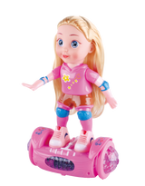 Power Joy Leila Scooter Doll 28cm with Light & Music Fashion Doll Scooter Playset