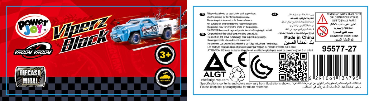 Power Joy Vroom Diecast Viperz Block Vehicles