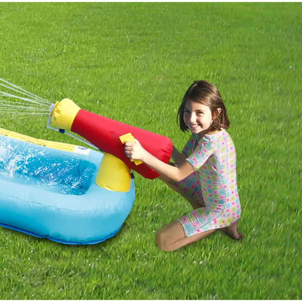 Happy Hop Playcenter with Inflatable Water Slide for Kids - 440x330x235cm