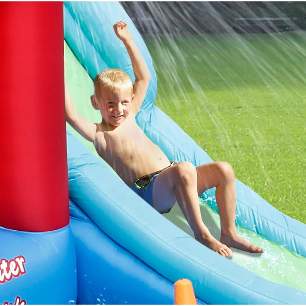 Happy Hop Playcenter with Inflatable Water Slide for Kids - 440x330x235cm