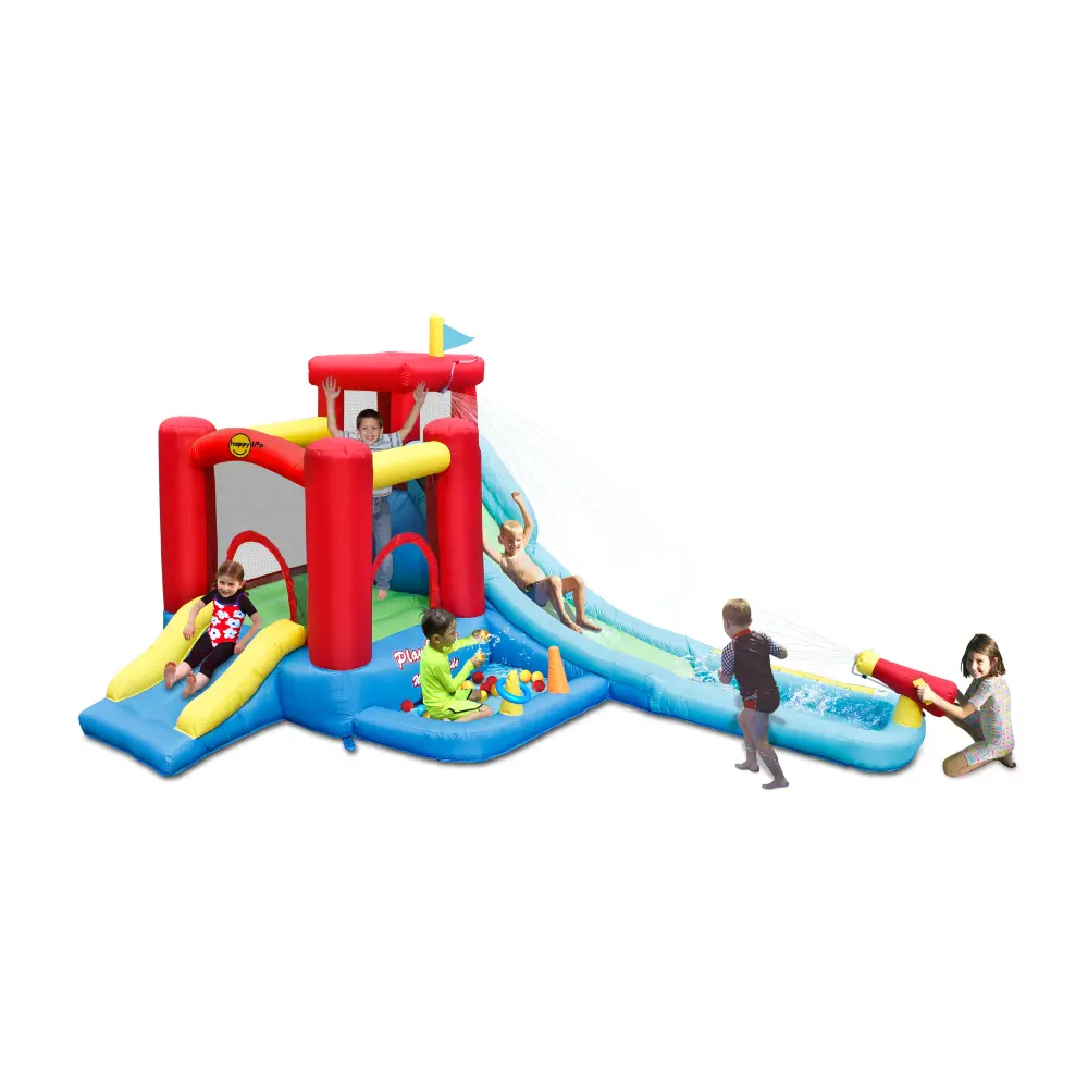 Happy Hop Playcenter with Inflatable Water Slide for Kids - 440x330x235cm