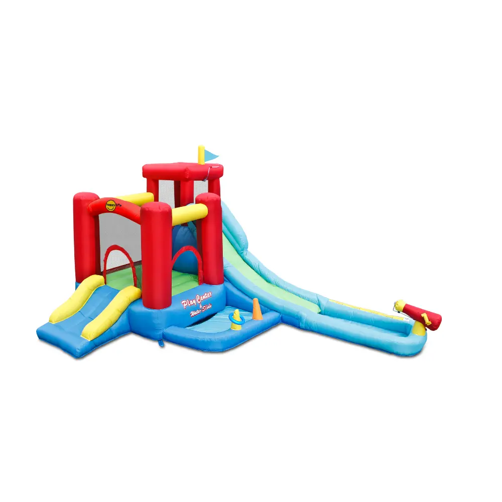 Happy Hop Playcenter with Inflatable Water Slide for Kids - 440x330x235cm