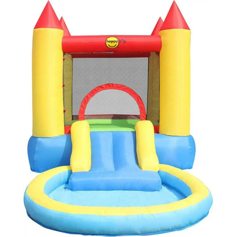 Happy Hop Castle Inflatable Pool & Water Slide for Kids - 365x200x190cm