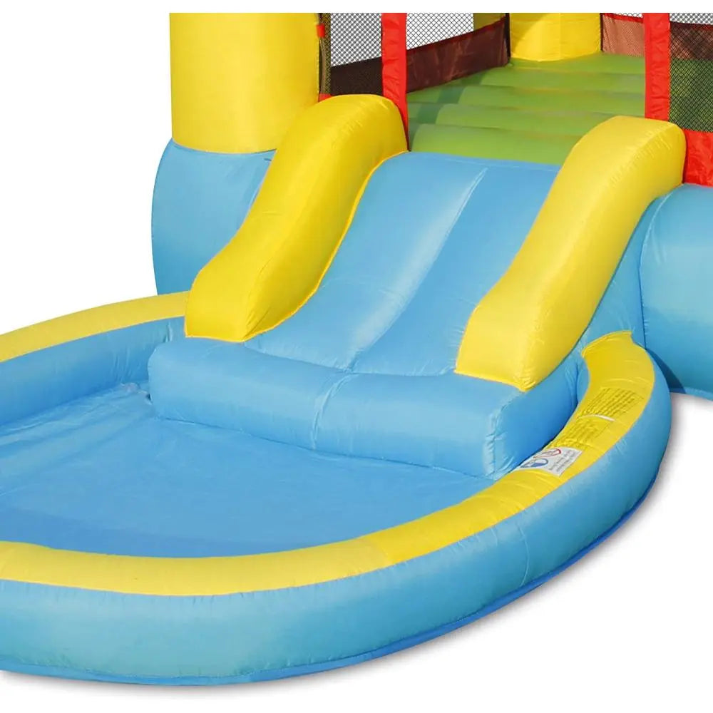 Happy Hop Castle Inflatable Pool & Water Slide for Kids - 365x200x190cm
