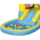 Happy Hop Castle Inflatable Pool & Water Slide for Kids - 365x200x190cm