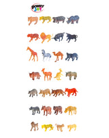 Power Joy Animal Worldz Safari Animal Figures 6 Inch  4-Piece Assorted Set