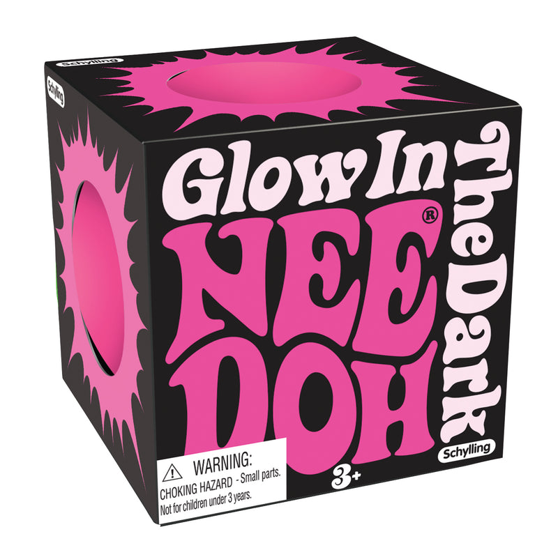 Glow In The Dark NeeDoh Squishy Fidget Stress Relief  Toy - Assorted Neon Colours