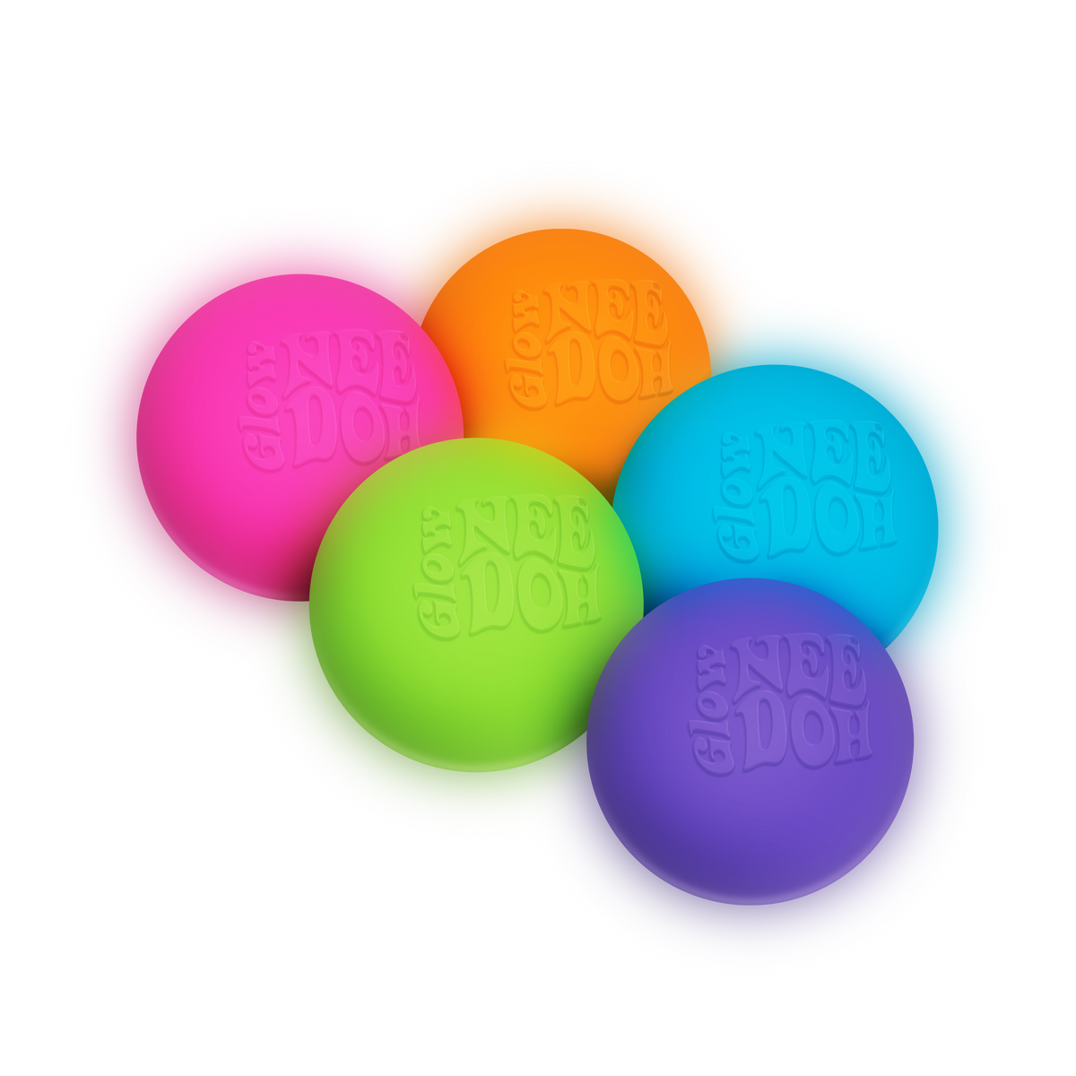 Glow In The Dark NeeDoh Squishy Fidget Stress Relief  Toy - Assorted Neon Colours