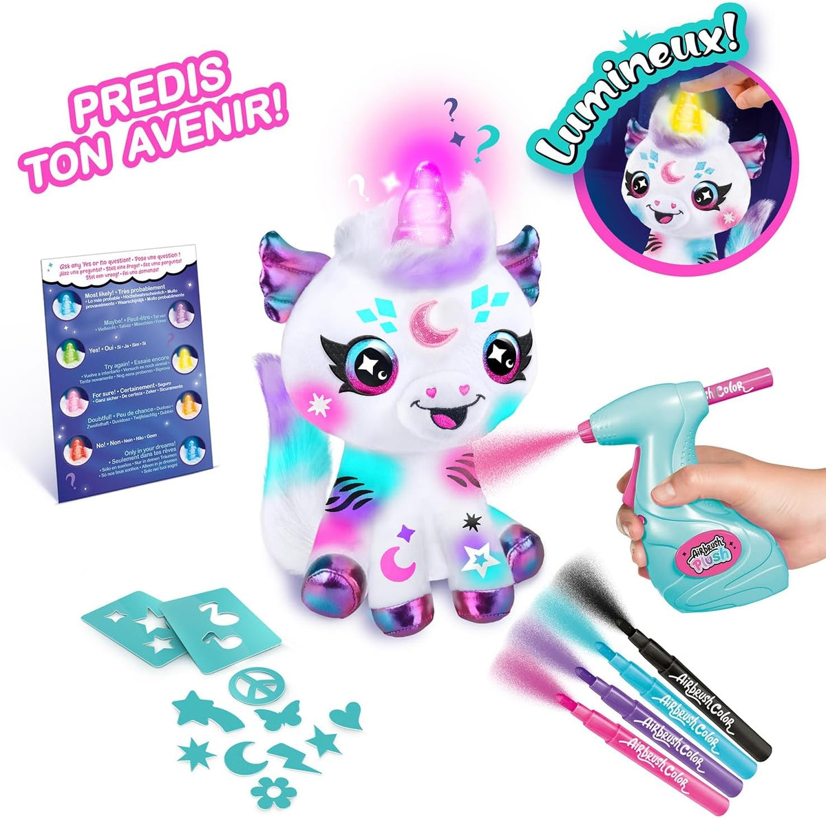Airbrush Plush Cosmic Unicorn Battery Operated