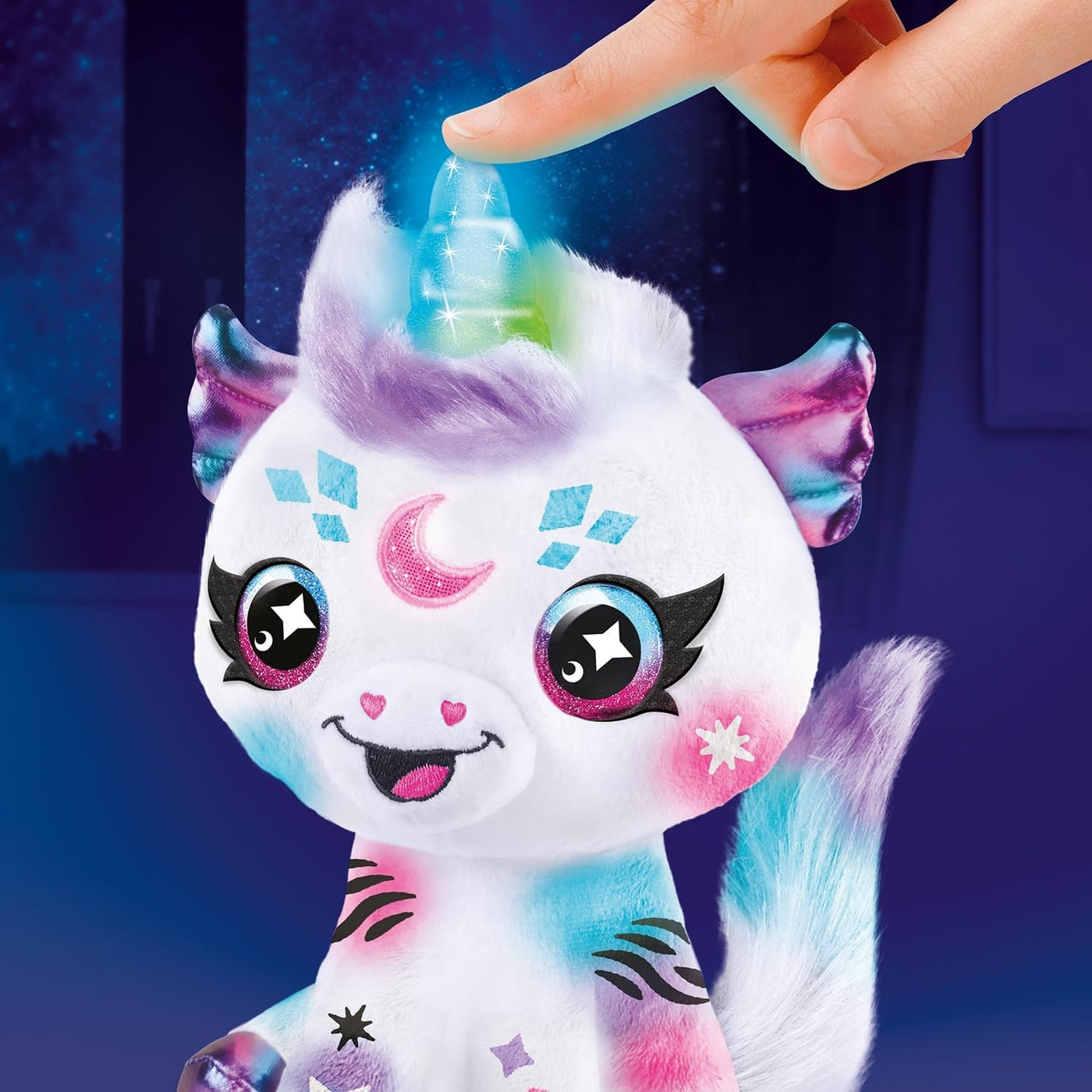 Airbrush Plush Cosmic Unicorn Battery Operated