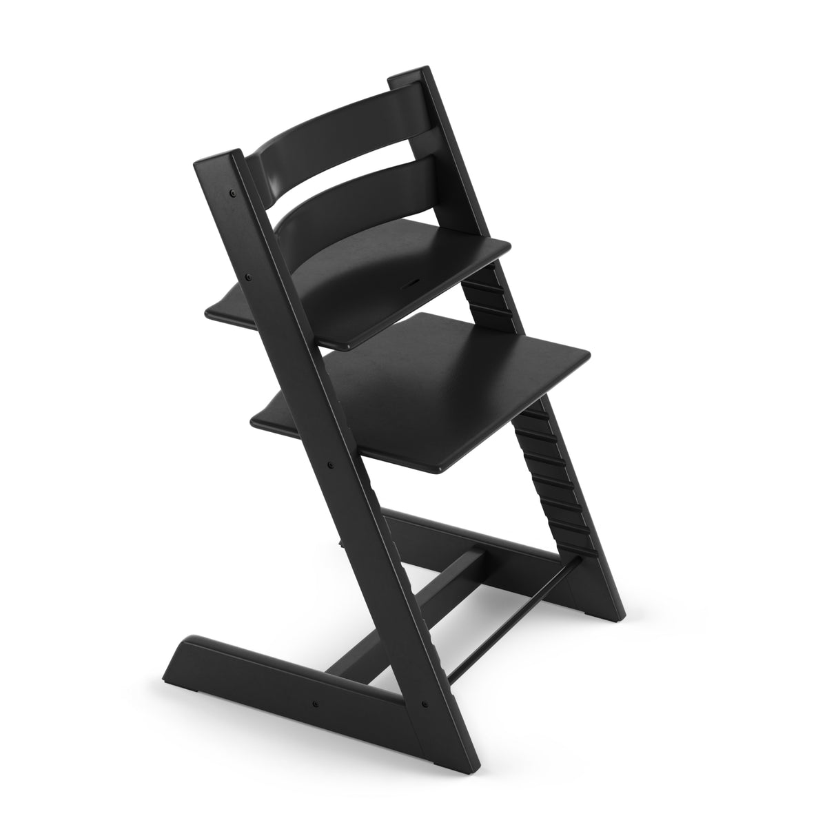 Stokke Tripp Trapp High Chair Black with Baby Set and Tray Bundle