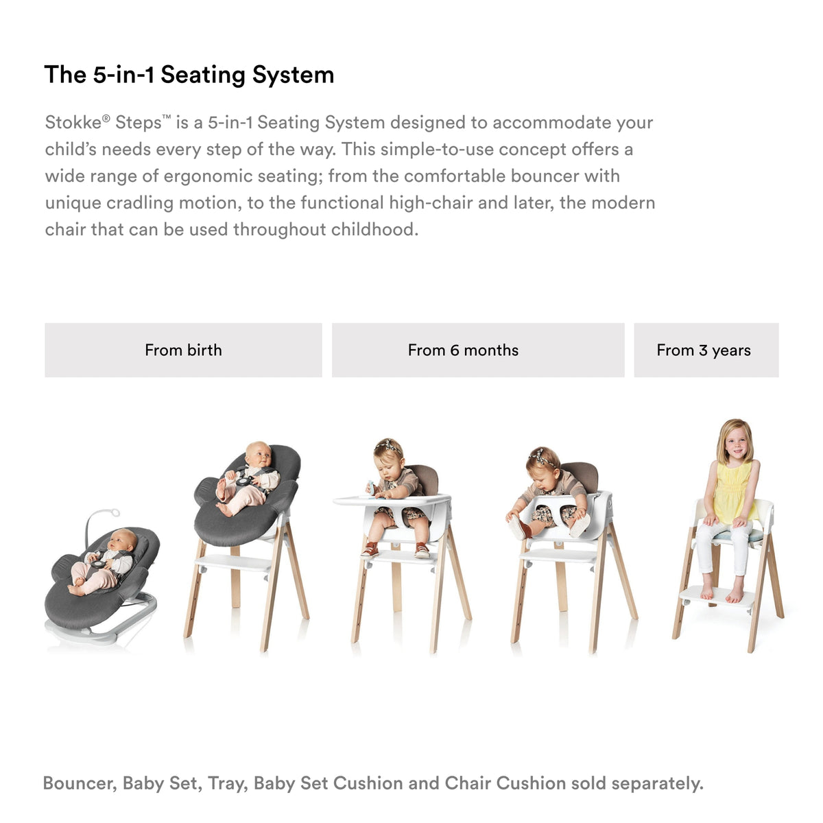 Stokke Steps High Chair Black/Warm Brown